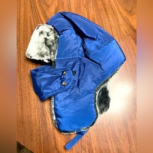 Mysuntown Blue Winter Fur Hat